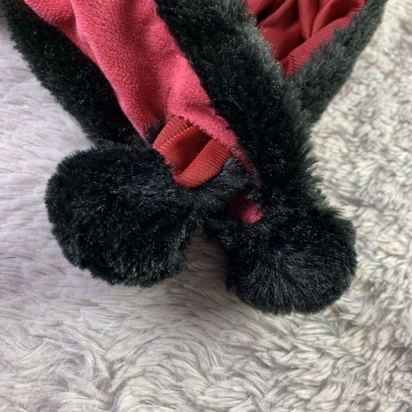 Arizona Cardinals Hat Ear Flaps Poms Winter Red Black Forever Collectibles NFL - Picture 10 of 10